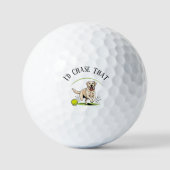 Ik zou dat achtervolgen" Labrador Retriever Golfballen (Voorkant)