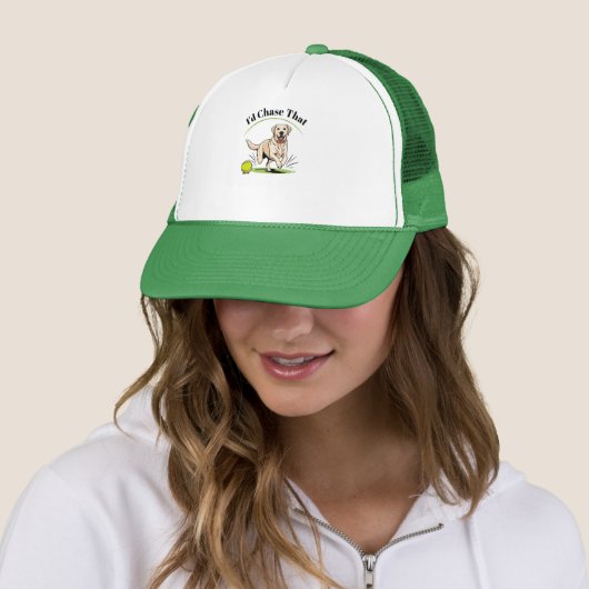 Ik zou dat achtervolgen" Labrador Retriever Trucker Pet (In situ)