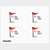 Ik zou dat aftappen - Golf Ovale Sticker (Vel)