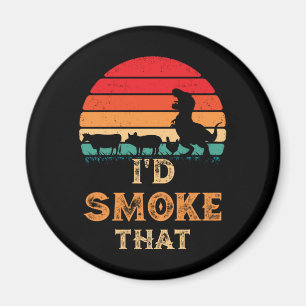 Ik zou dat BBQ  vlees roken. Magneet
