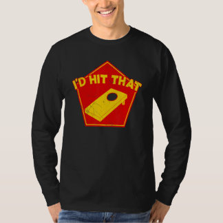 Ik zou dat Cornhole-team Bean Bag slaan Cornhole T-shirt