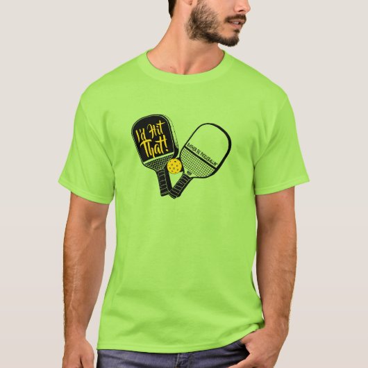 Ik zou dat duelende Pickleball Paddles T-Shirt pak (Voorkant)