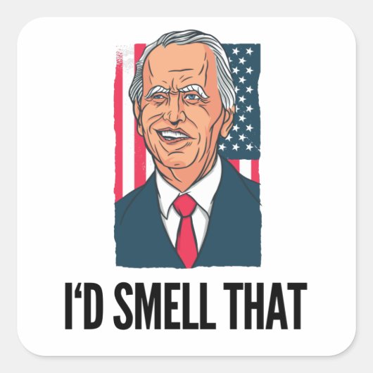 Ik zou dat ruiken - anti Joe Biden Impeach Vierkante Sticker (Voorkant)