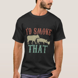 Ik zou dat Shirt roken - Grappig BBQ Grillen