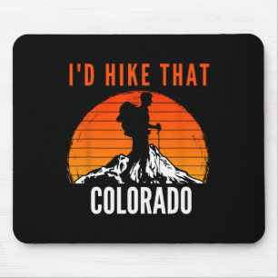 Ik zou die Colorado Sunset Mountain Hiker beklimme Muismat