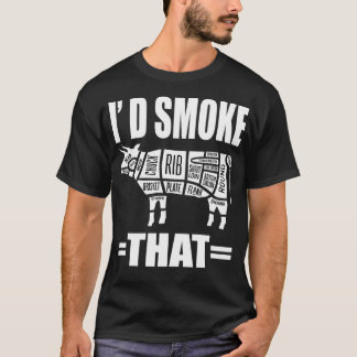 Ik zou die grappige BBQ roken. T-shirt