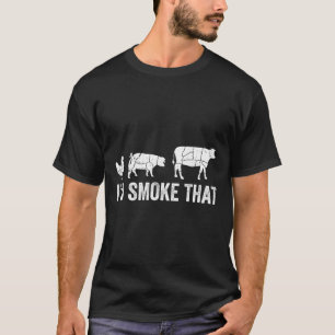 Ik zou die leuke BBQ-roker-chef roken T-shirt