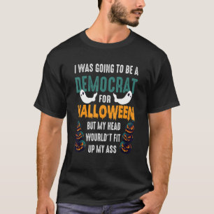 Ik zou een democraat worden voor Halloween Jack O T-shirt