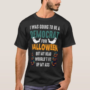 Ik zou een democraat worden voor Halloween Jack O T-shirt