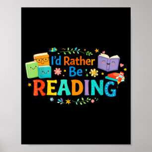 Ik zou een grappig boekengek liefhebber coole lera poster