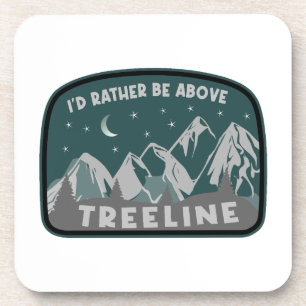 Ik zou eerder boven de Treeline staan Bier Onderzetter