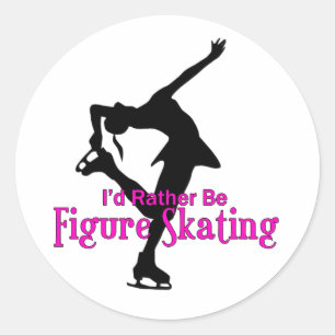 "Ik zou eerder figuur-skating zijn" Ronde Sticker