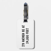 Ik zou eerder op 14.000 voet zijn bagagelabel (Achterkant verticaal)