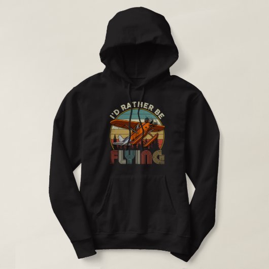 Ik zou eerder vliegen hoodie (Design voorkant)