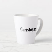 Ik zou graag een dubbelzijdige latte mok met naam  (Rechterhoek)