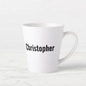 Ik zou graag een dubbelzijdige latte mok met naam  (Rechts)
