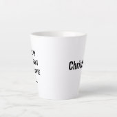 Ik zou graag een dubbelzijdige latte mok met naam  (Voorkant)