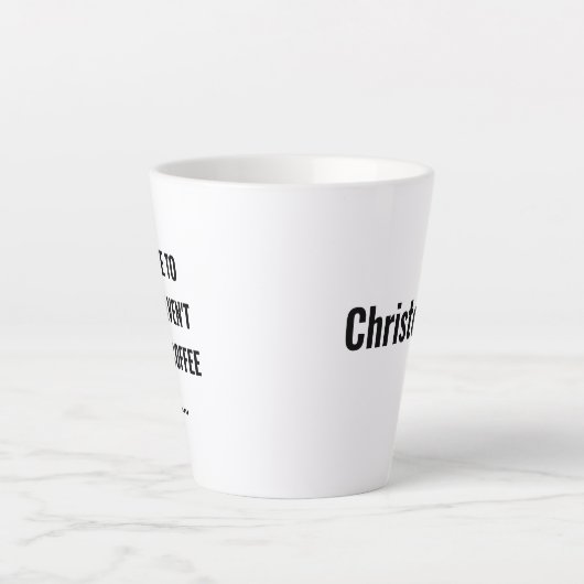 Ik zou graag een dubbelzijdige latte mok met naam  (Voorkant)