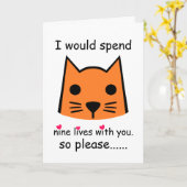Ik zou het 9 Leven met u de Kat van de Kaart (Gele Bloem)