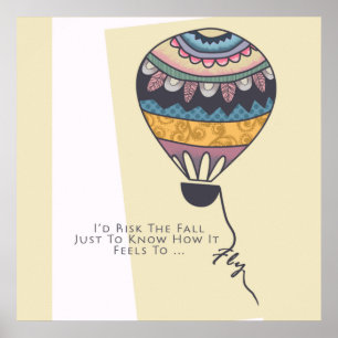 Ik zou het Herfst Motivatie Citaat Risico Poster