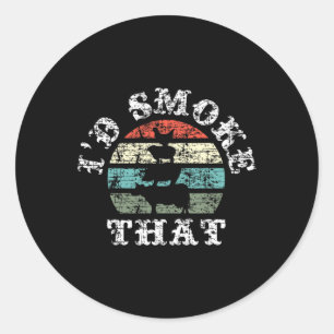 Ik zou het roken - BBQ Ronde Sticker