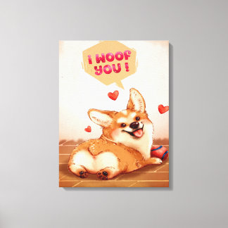 IK ZOU JE | CORGI LOVER GIFT CANVAS AFDRUK