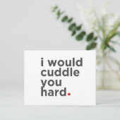 Ik zou je hard trappen briefkaart (Staand voorkant)