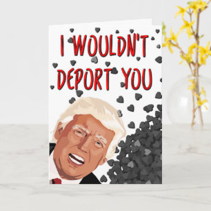 Ik zou je niet deporteren, grappige Trump Valentij Kaart