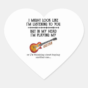 Ik zou kunnen lijken alsof ik naar je luister, maa hart sticker