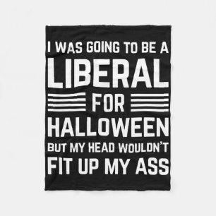 Ik zou liberaal worden voor Halloween Costume Fleece Deken