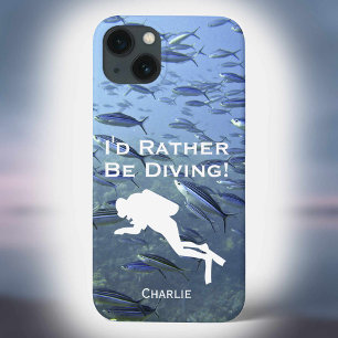 Ik zou liever aan het duiken zijn. Personaliseren. iPhone 13 Hoesje