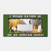 Ik zou liever Afrikaanse Safari Wildlife Collage w Bureaumat (Keyboard & Muis)