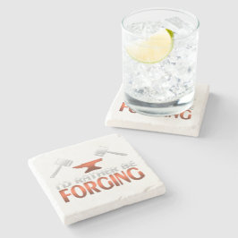 Ik zou liever Blacksmith Forge Hammer Gift meppen Stenen Onderzetter