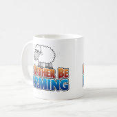 Ik zou liever boer zijn. - boerderij schaap koffiemok (Voorkant links)