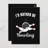 Ik zou liever bowlen briefkaart (Voorkant / Achterkant)
