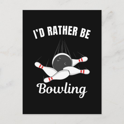 Ik zou liever bowlen briefkaart (Voorkant)