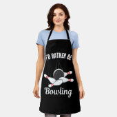 Ik zou liever bowlen schort (Gedragen)