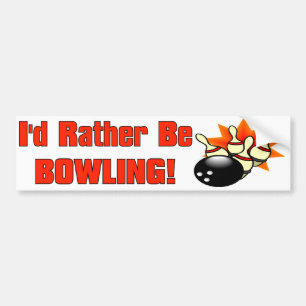 Ik zou liever Bowling zijn Bumpersticker
