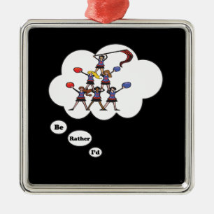 Ik zou liever Cheerlead zijn Metalen Ornament