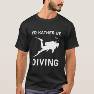 Ik zou liever duiken - Scuba Diver - Scuba Diving T-shirt