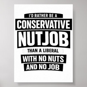 Ik zou liever een conservatieve gek zijn dan een l poster