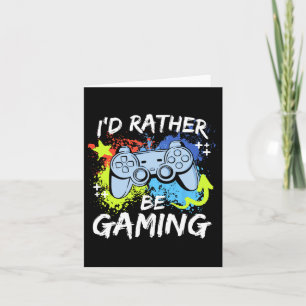 Ik zou liever een grappige videogamespeler willen kaart