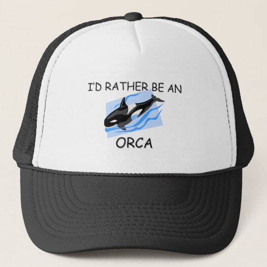 Ik zou liever een Orca zijn. Trucker Pet (Voorkant)