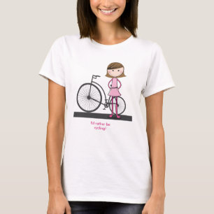 Ik zou liever fietsen! - Dames wit t-shirt. T-shirt