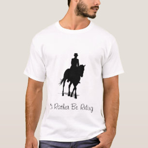 Ik zou liever gaan rijden - Silhouette Horse Shirt