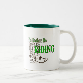 Ik zou liever gaan rijden tweekleurige koffiemok