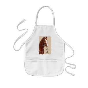 Ik zou liever gaan ruiken. Kinder paarden Apron Schort