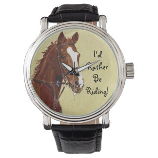Ik zou liever gaan ruiken. Paard Horloge