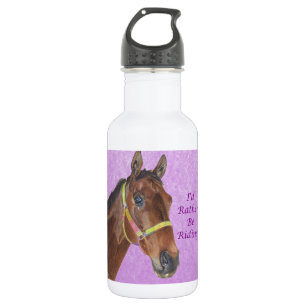 Ik zou liever gaan ruiken. Paard Waterfles