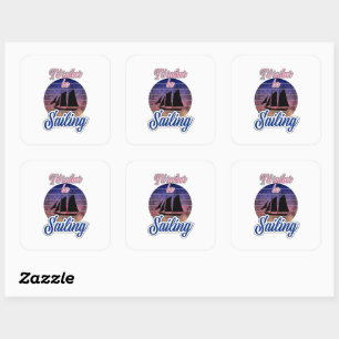 Ik zou liever gaan winkelen vierkante sticker